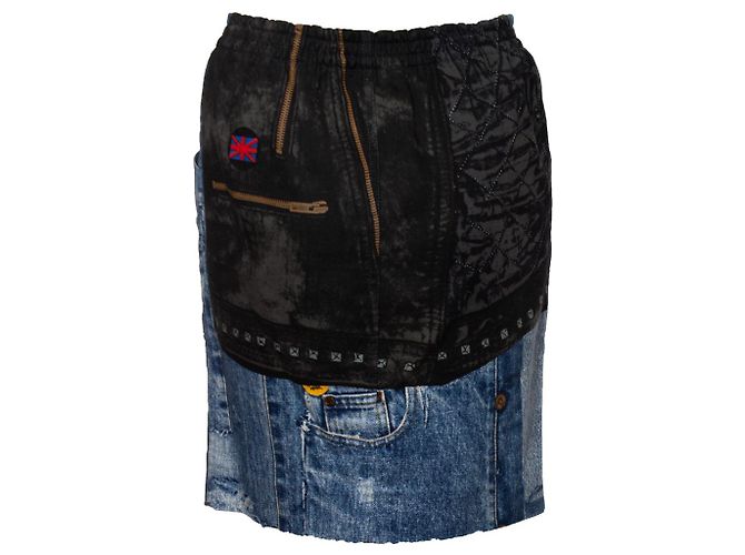 Christian Dior, Giacca e gonna biker Miss Diorella Blu - vue 8