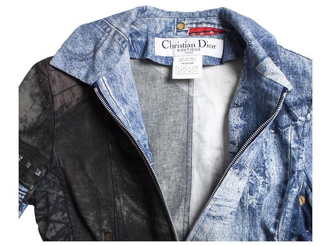 Christian Dior, Giacca e gonna biker Miss Diorella Blu - vue 9