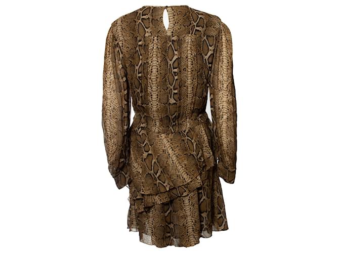 Isabel Marant Etoile, Rüschenkleid mit Python-Print Grün - Ansicht 2