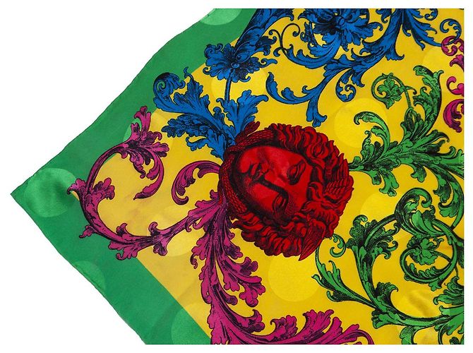 Gianni Versace Versace dell'atelier, Sciarpa con Medusa multicolore - vista 4