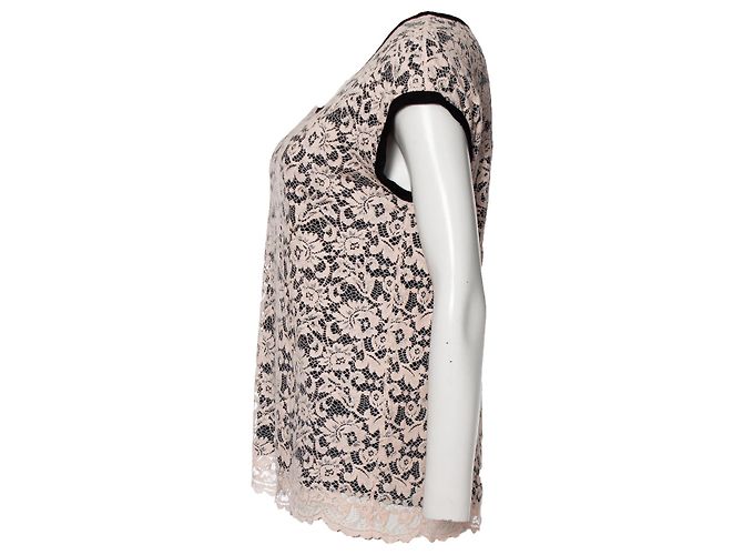 DOLCE & GABBANA, top de encaje rosa empolvado - vista 3