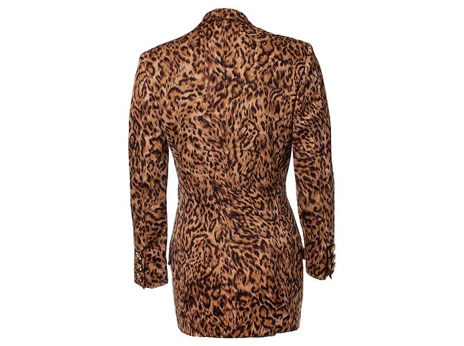 Gianni Versace Couture, Maxiblazer mit Leopardenmuster Braun - Ansicht 2