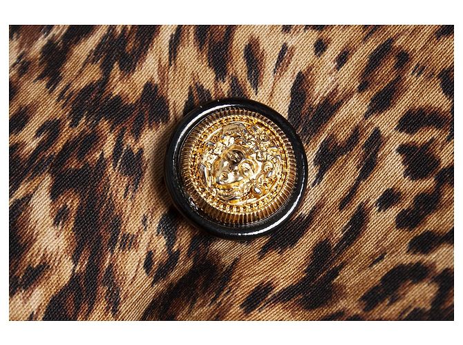 Gianni Versace Couture, Maxiblazer mit Leopardenmuster Braun - Ansicht 5