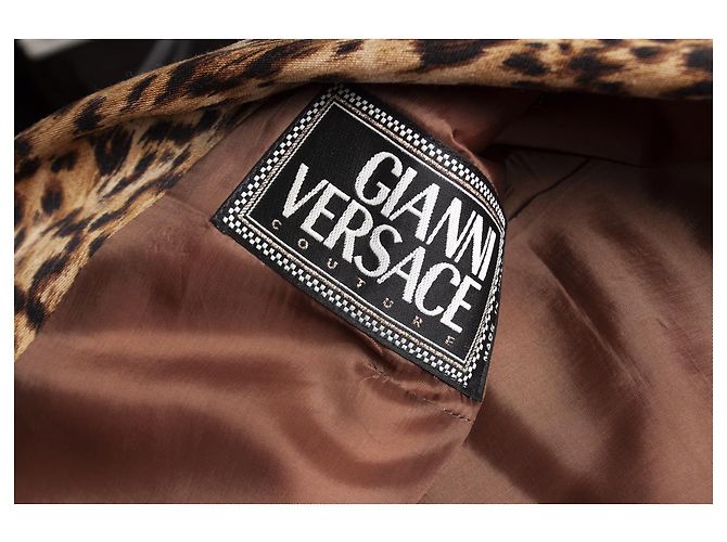 Gianni Versace Couture, Maxiblazer mit Leopardenmuster Braun - Ansicht 6