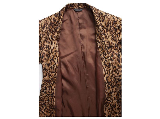 Gianni Versace Couture, Maxiblazer mit Leopardenmuster Braun - Ansicht 7