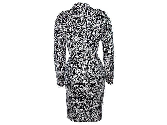 Gianni Versace Couture, blazer e gonna foderati con petto Nero Bianco - vista 3