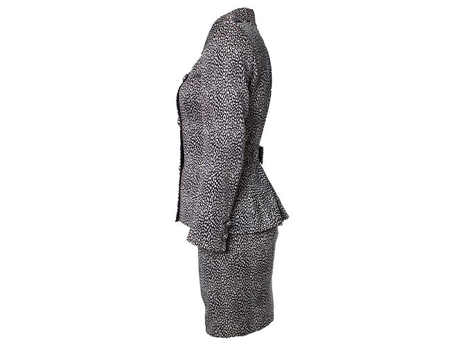 Gianni Versace Couture, blazer e gonna foderati con petto Nero Bianco - vista 4