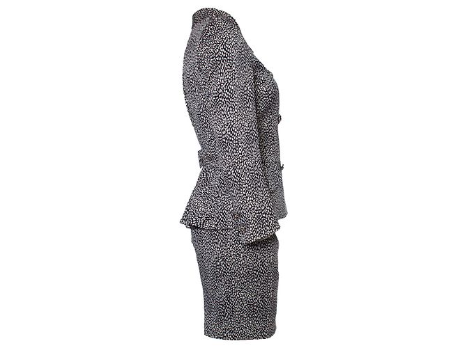 Gianni Versace Couture, blazer e gonna foderati con petto Nero Bianco - vista 5