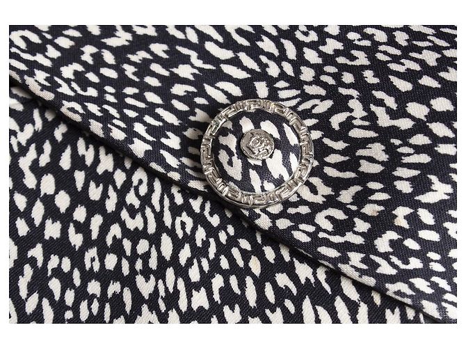 Gianni Versace Couture, blazer e gonna foderati con petto Nero Bianco - vista 8