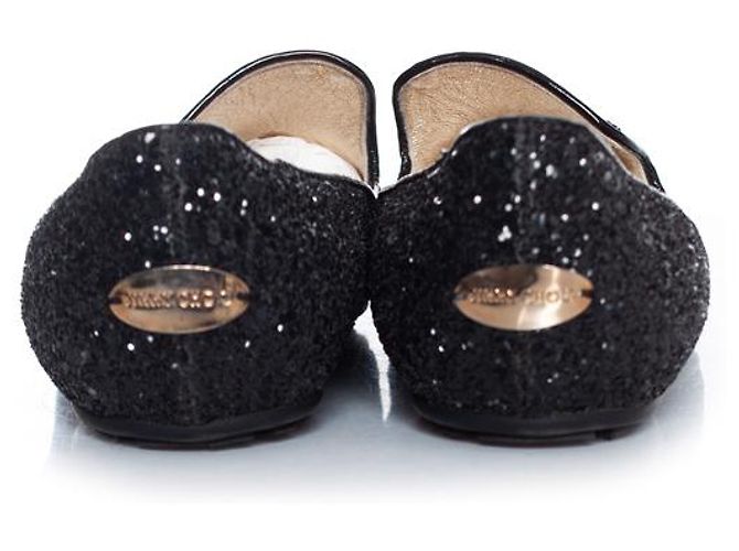 Jimmy Choo, Mocassini glitter in nero - vista 6