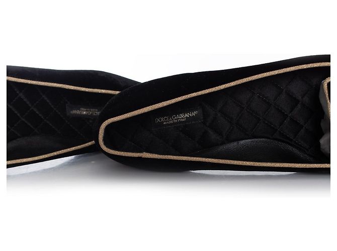 DOLCE & GABBANA, Mocassini in velluto nero - vista 7