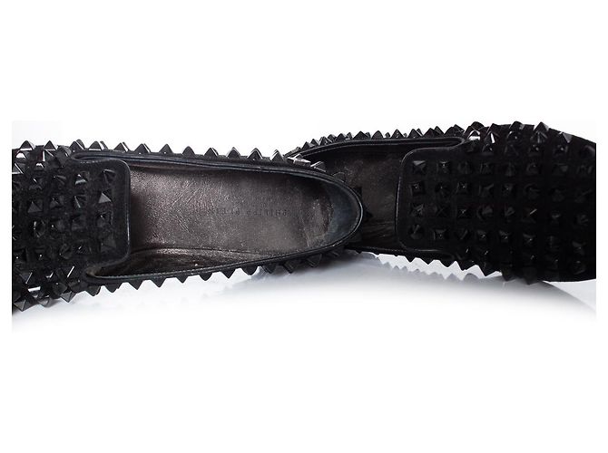 Philipp Plein, Mocassini con borchie in pelle scamosciata di colore nero - vista 8