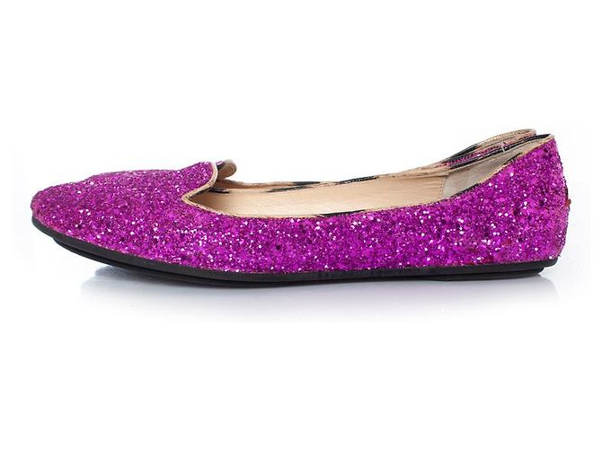 Roberto Cavalli, Mocassini glitterati Rosa - vista 2