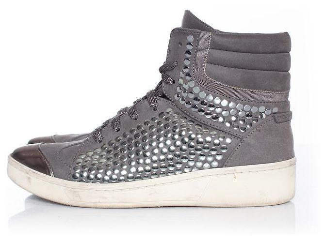 Stella Mc Cartney Stella Mccartney, scarpe da ginnastica borchiate Grigio - vista 2