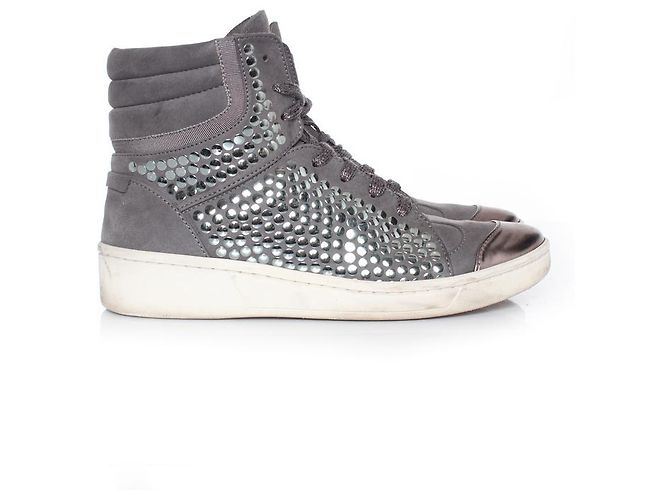 Stella Mc Cartney Stella Mccartney, scarpe da ginnastica borchiate Grigio - vista 4