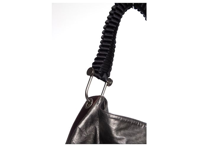 Marni, Borsa a tracolla in pelle metallizzata Grigio - vista 6