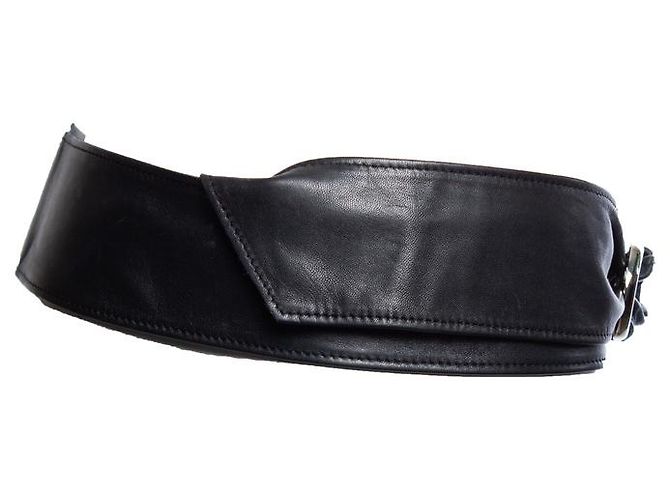 EMPORIO ARMANI, Taillengürtel aus Kalbsleder Schwarz - Ansicht 2