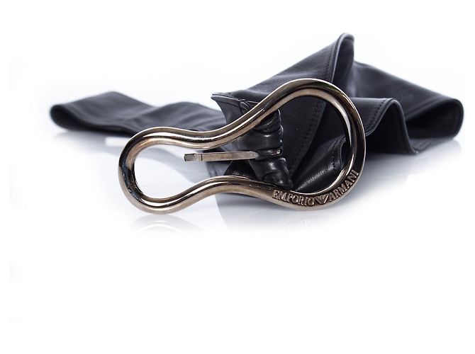EMPORIO ARMANI, Taillengürtel aus Kalbsleder Schwarz - Ansicht 5