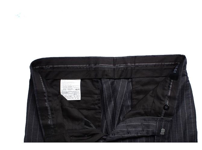 Gucci, Pantalón de raya diplomática en gris - vista 6