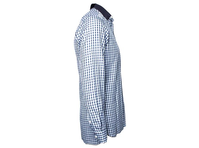 LANVIN, camicetta a quadretti in blu scuro - vista 3