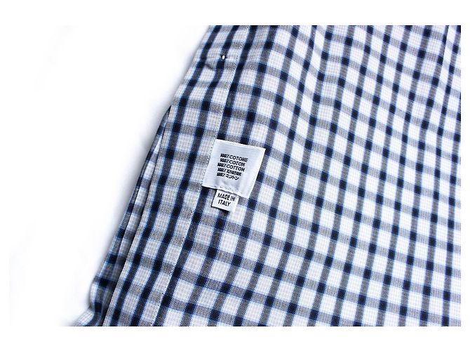 LANVIN, camicetta a quadretti in blu scuro - vista 5