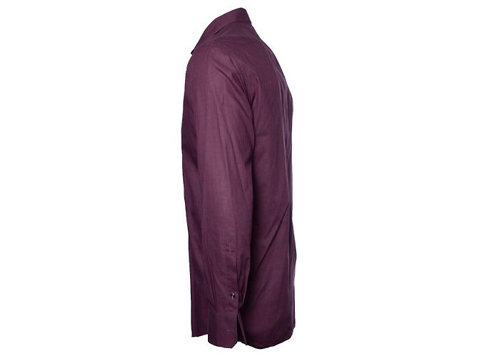 YVES SAINT LAURENT, camicia a quadri rosso vino - vista 3