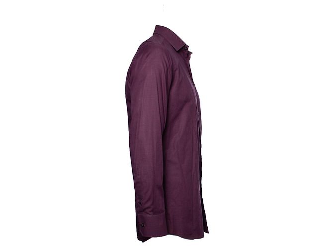 YVES SAINT LAURENT, camicia a quadri rosso vino - vista 4