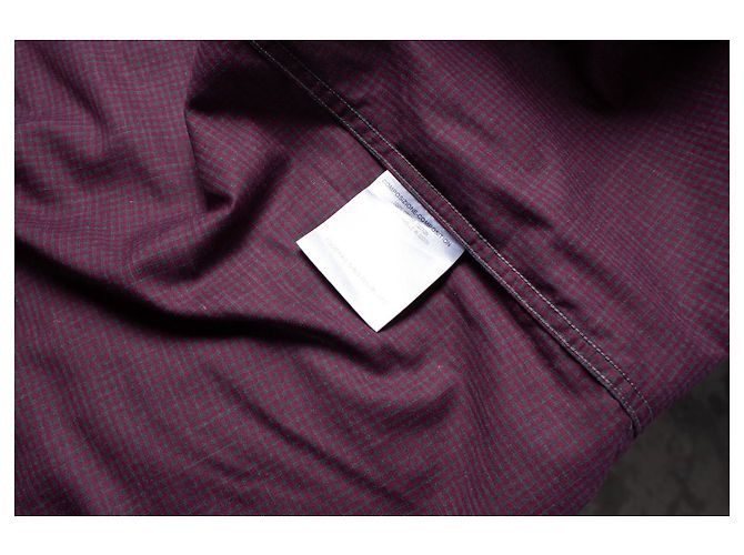 YVES SAINT LAURENT, camicia a quadri rosso vino - vista 6