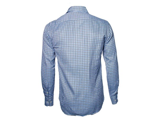 ETRO, camisa de pata de gallo en azul - vista 2