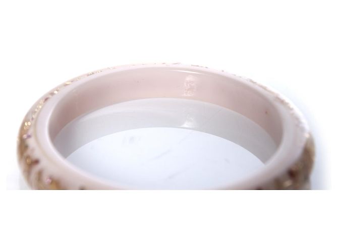 Louis Vuitton, resin bracelet with gold logo Golden - view 4