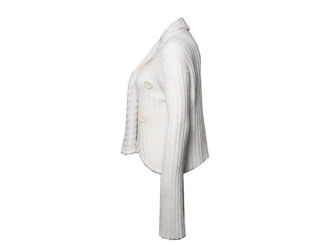 EMPORIO ARMANI, Cremefarbene Strickjacke - Ansicht 3