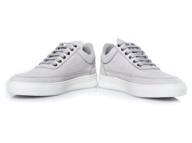 Autre Marque Füllstücke, Sneaker aus grauem Nubukleder - Ansicht 3