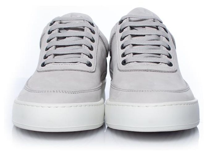 Autre Marque Füllstücke, Sneaker aus grauem Nubukleder - Ansicht 4