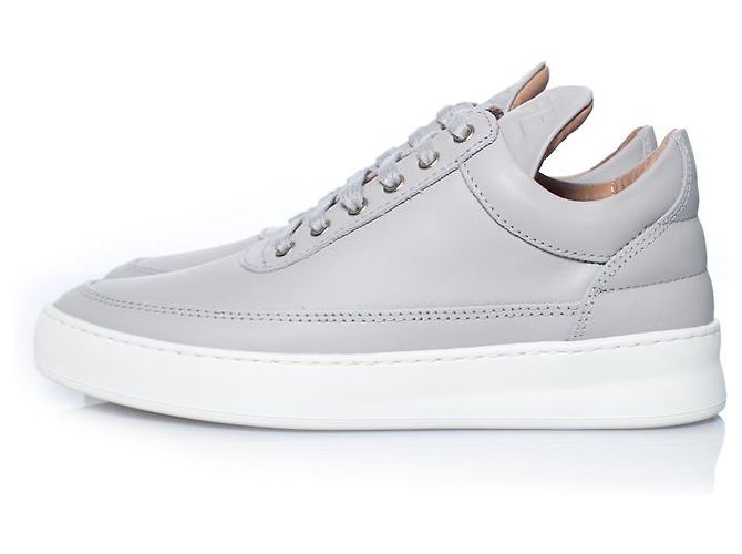 Autre Marque Füllstücke, Sneaker aus grauem Leder - Ansicht 2