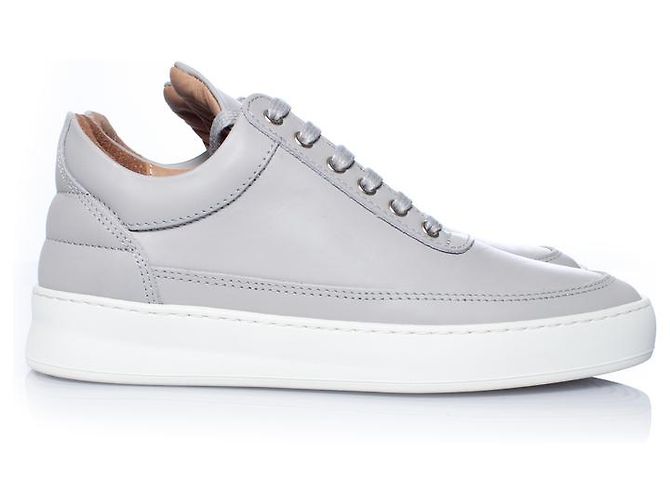 Autre Marque Füllstücke, Sneaker aus grauem Leder - Ansicht 4