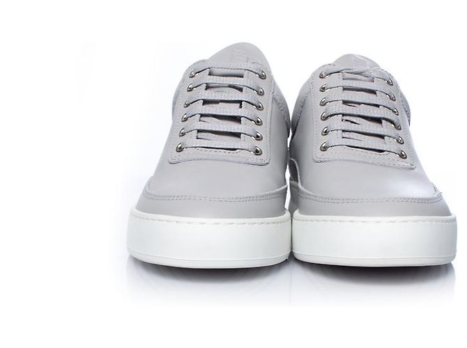Autre Marque Füllstücke, Sneaker aus grauem Leder - Ansicht 5
