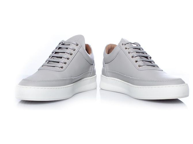 Autre Marque Füllstücke, Sneaker aus grauem Leder - Ansicht 6