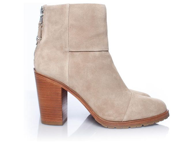 RAG & BONE, Stivali Waxy in camoscio beige Marrone - vista 4