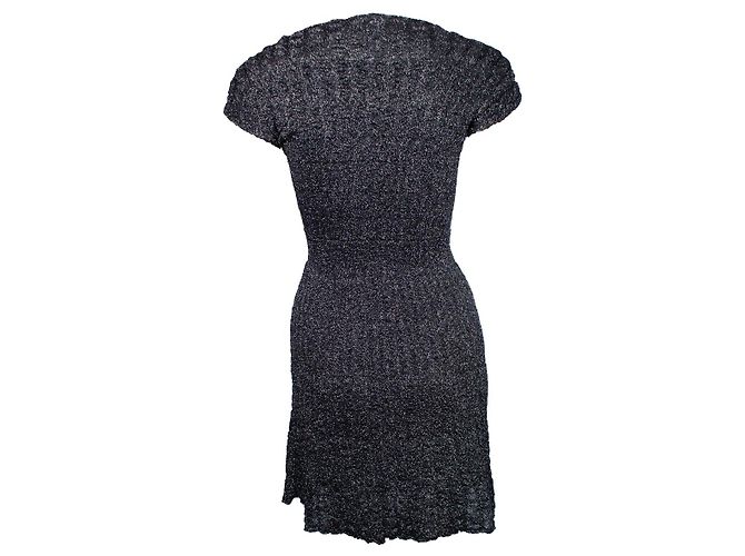 M MISSONI, Kleid aus Metallic-Lurex-Stretch Silber - Ansicht 2