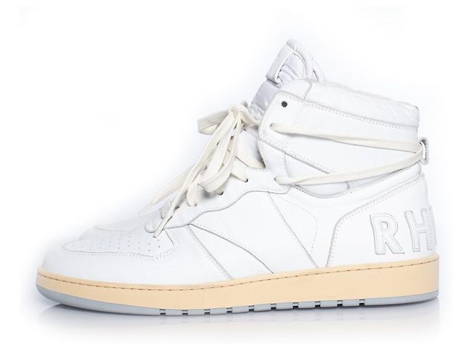 Autre Marque maleducato, Sneaker alta in pelle Bianco - vista 2