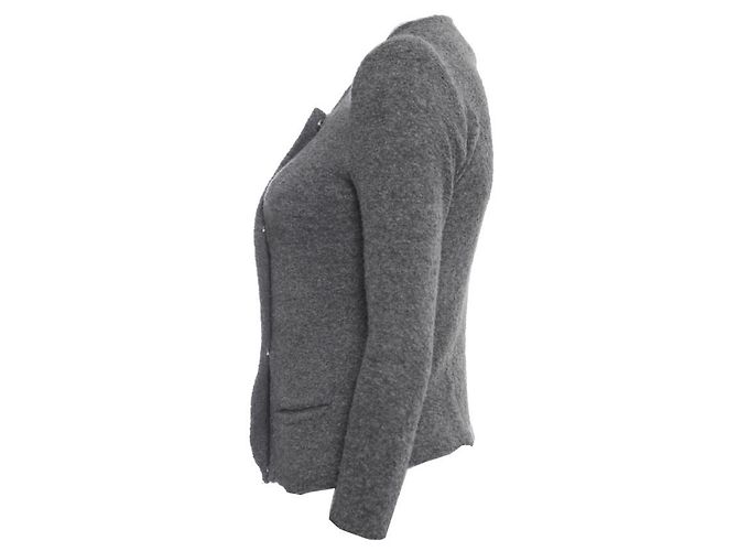 Isabel Marant Etoile, graue Wollstrickjacke/Jackengröße 1. - Ansicht 2