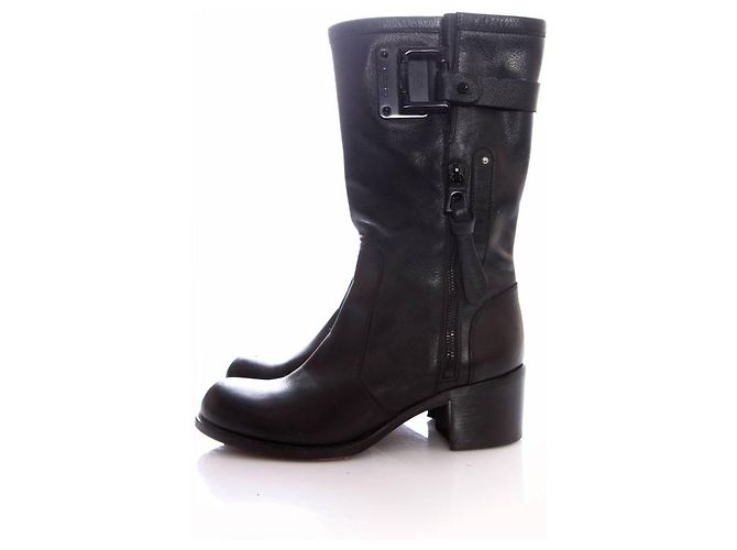 Barbara Bui, botas de cuero negro - vista 2