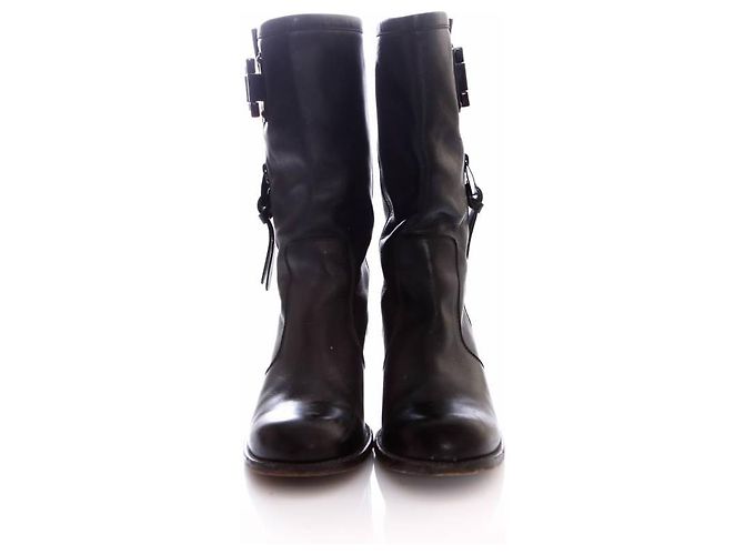 Barbara Bui, botas de cuero negro - vista 3