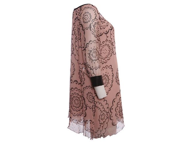 Autre Marque Naja Lauf, vestido rosa con estampado negro - vista 2