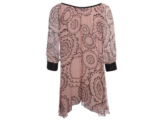 Autre Marque Naja Lauf, vestido rosa con estampado negro - vista 3