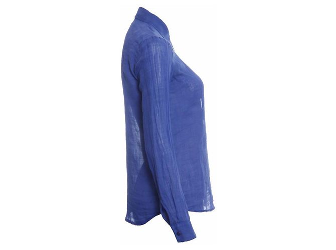 Theory TEORIA, camicia di lino blu. - vista 2