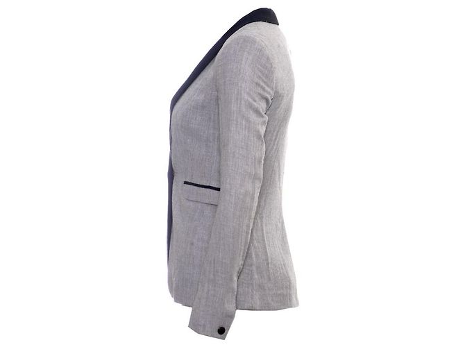 RAG & BONE,  blazer listrado com reversão azul - vista 2