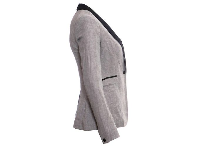RAG & BONE,  blazer listrado com reversão azul - vista 4