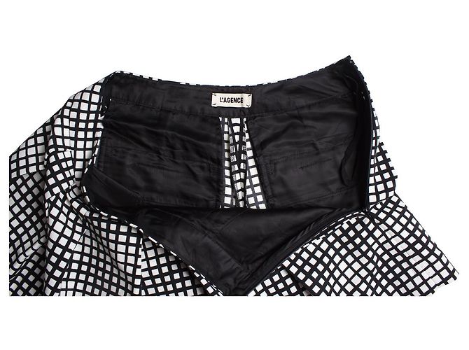 Autre Marque L'agence, Schwarz-weiß karierte Skorts - Ansicht 5