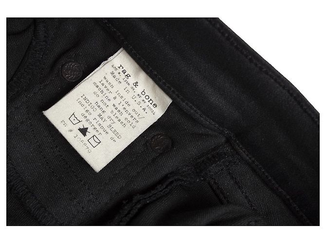 RAG & BONE, black jeans with gloss coating - view 5